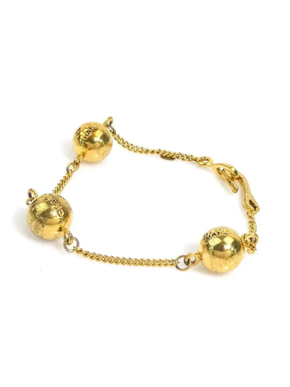 Auth Chanel Logo Bracelet Gold Metal - #293538C32B